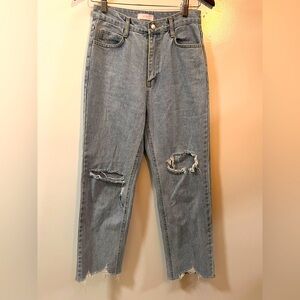 Distressed Light Blue Women's Jeans
